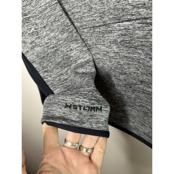 Under Armour Storm Hoodie Men's Gray Blue Pullover Long Sleeve Size Medium - Picture 3 of 12